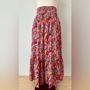 NATURAL LIFE Strapless Floral Maxi Dress  or Skirt - multi color